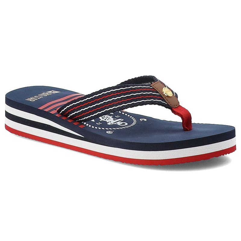 Granatowe Japonki Big Star Wygodne Obuwie Damskie