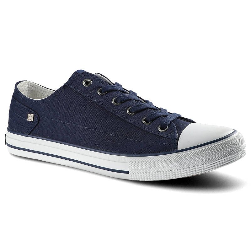 Trampki męskie Big Star, materiałowe i sznurowane , granatowe, DD174270