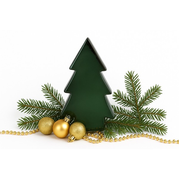Ozdoba świąteczna choinka zielona Maxi 1506