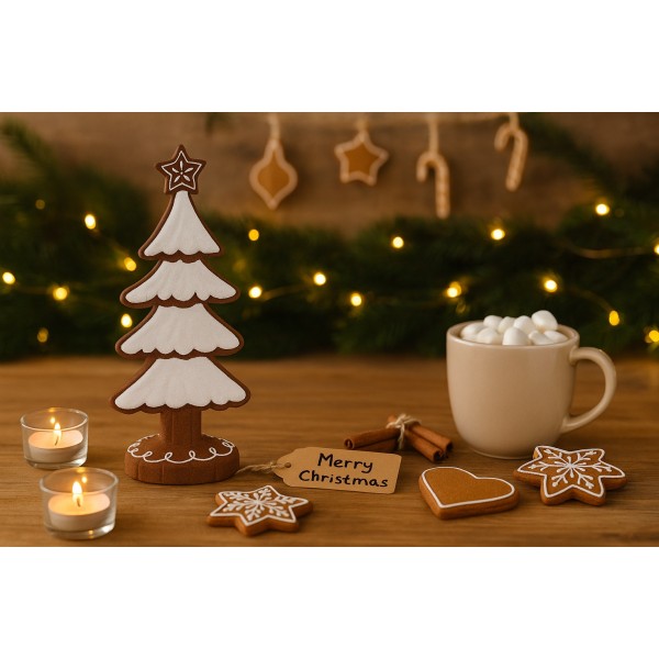 Figurka świąteczna Choinka piernikowa duża 33,5 cm