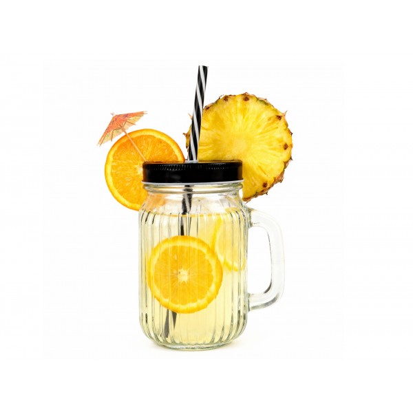 Kubek słoik 450 ml z rurką