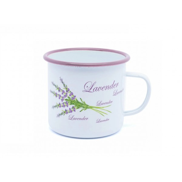 Kubek emaliowany 500 ml Lawenda