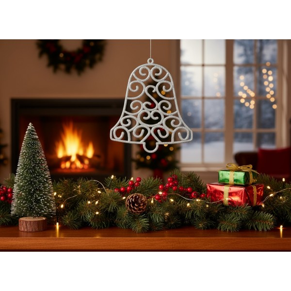 Ozdoba świąteczna Dzwonek srebrny