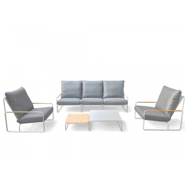 Zestaw wypoczynkowy tarasowy MERANO I biały