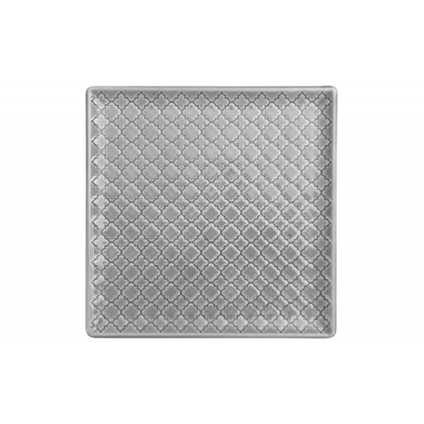 Talerz płytki kwadratowy 20,5cm Marrakesz szary K1