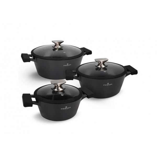 Komplet garnków 6 el. Black Stone Zwieger