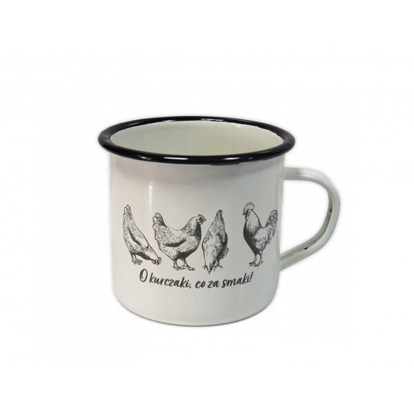 Kubek emaliowany 500 ml O Kurczaki