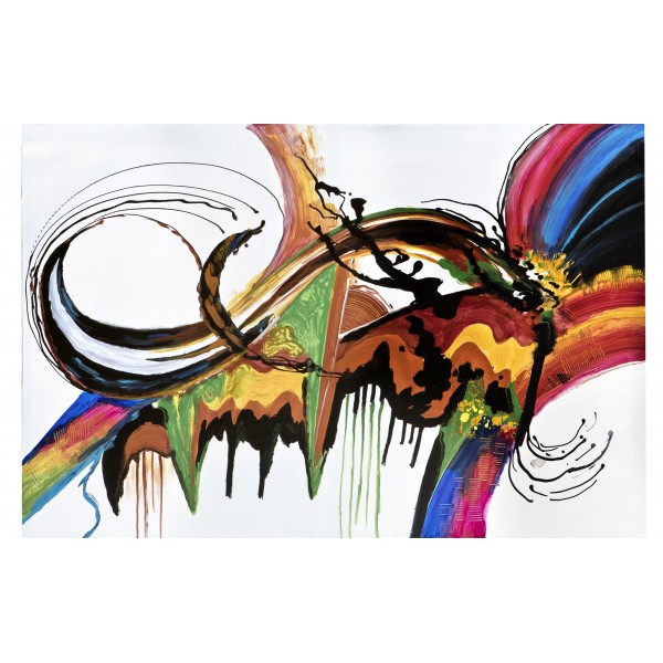 Obraz abstrakcyjny 100x150 cm Musical Rainbow