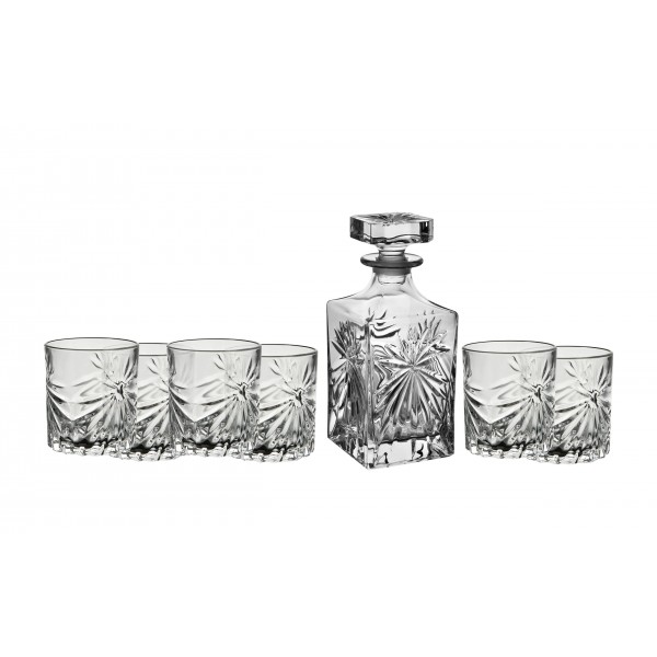 Zestaw do whisky karafka + 6 szklanek Bohemia Fiore