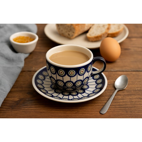 Filiżanka 500 ml ze spodkiem GU-922/916 Bolesławiec Kropki 8