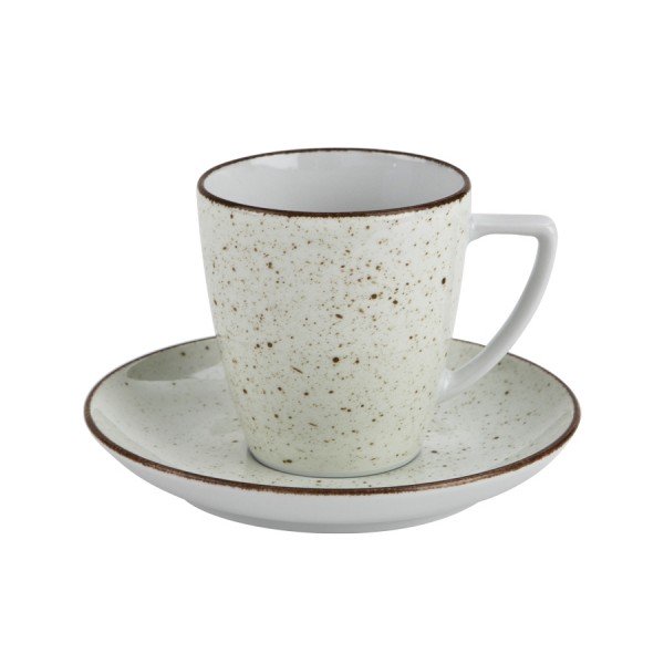 Filiżanka porcelanowa 200 ml ze spodkiem Boss Beż