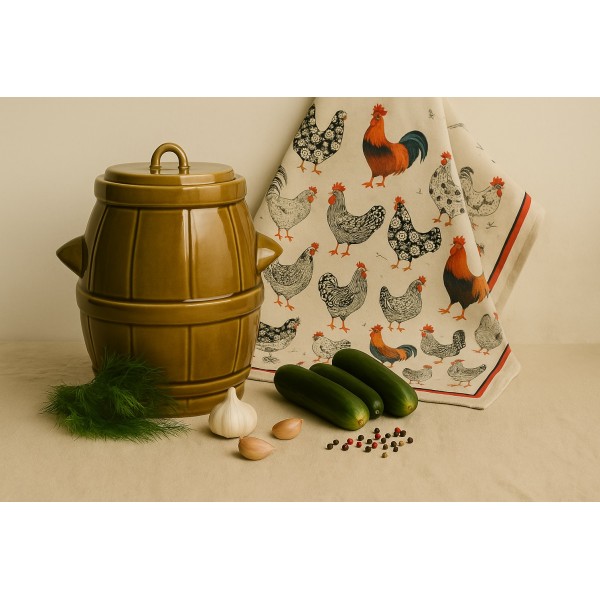 Beczka ceramiczna 5 L miodowa