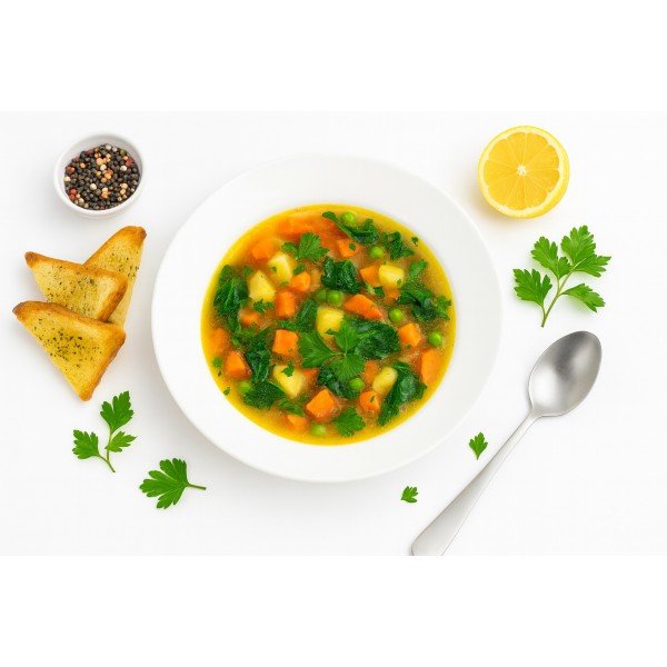 Talerz głęboki 22 cm Krem Stock