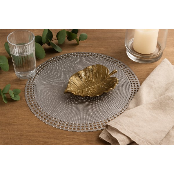 Mata dekoracyjna 38 cm Roma 60253 Srebrna