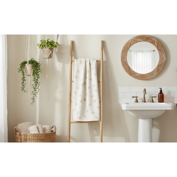 Ręcznik bawełniany 80x150 cm WE LOVE DOGS Paws 6247/33 kąpielowy