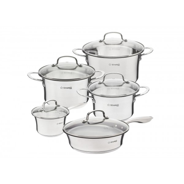 Zestaw garnków nierdzewnych na indukcję Sintesi 10 elementów