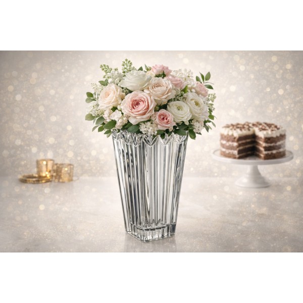 Wazon kryształowy 30 cm Pierced Bohemia BH27910