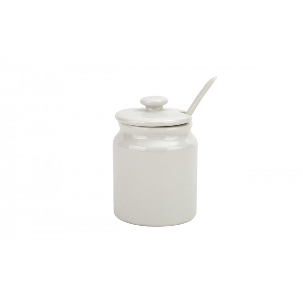 Cukierniczka porcelanowa 180 ml z łyżką i pokrywką