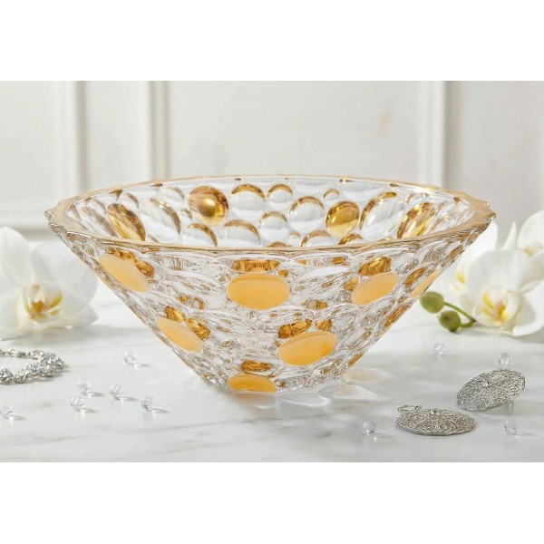 Misa kryształowa 30 cm Jihlava Lisboa Gold