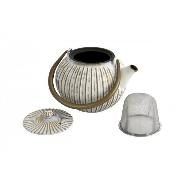 Żeliwny czajnik 1,1 L z sitkiem SakuraTea biały