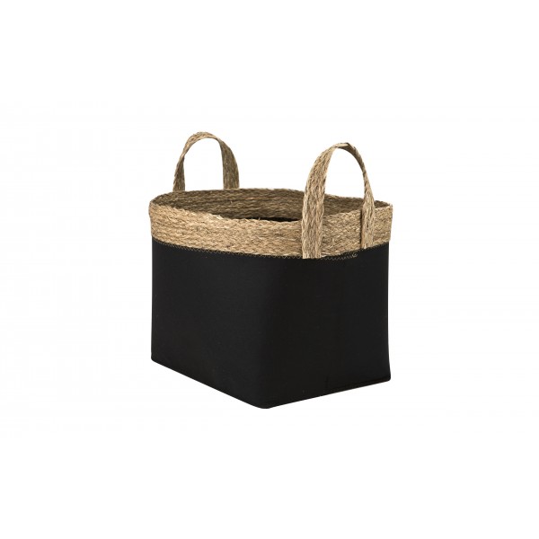 Kosz "Bali" Boho L czarny