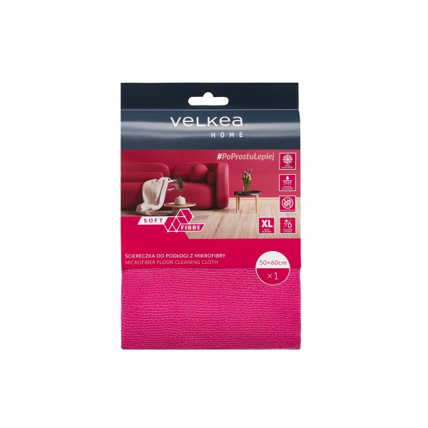 Ściereczka do podłogi z mikrofibry Soft Fibre 60 x 50 cm VELKEA