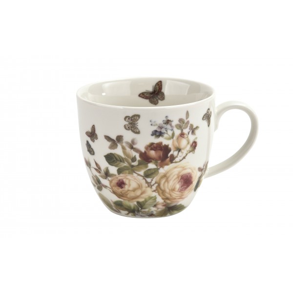 Kubek porcelanowy 460 ml Zahra w koszyczku