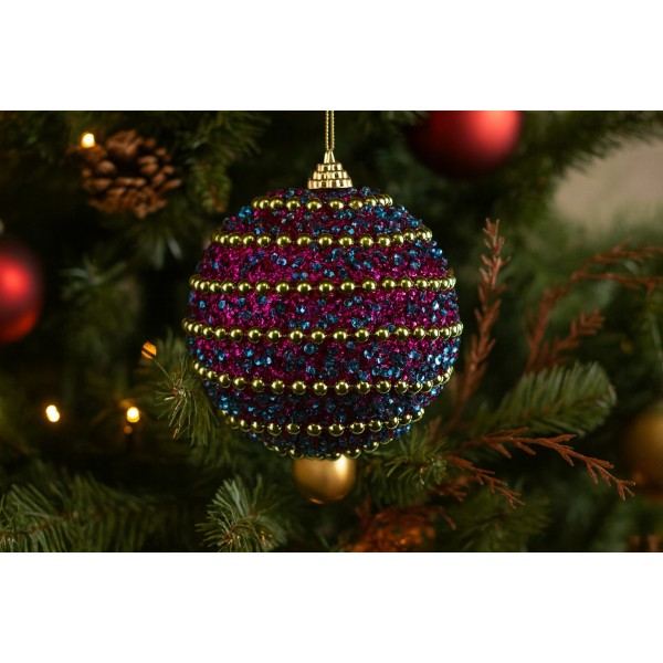 Bombka 10cm (2 szt.) koraliki