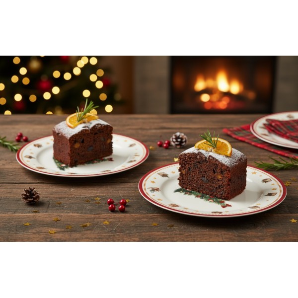 Komplet 2 talerzy deserowych 19 cm Christmas Tree 3