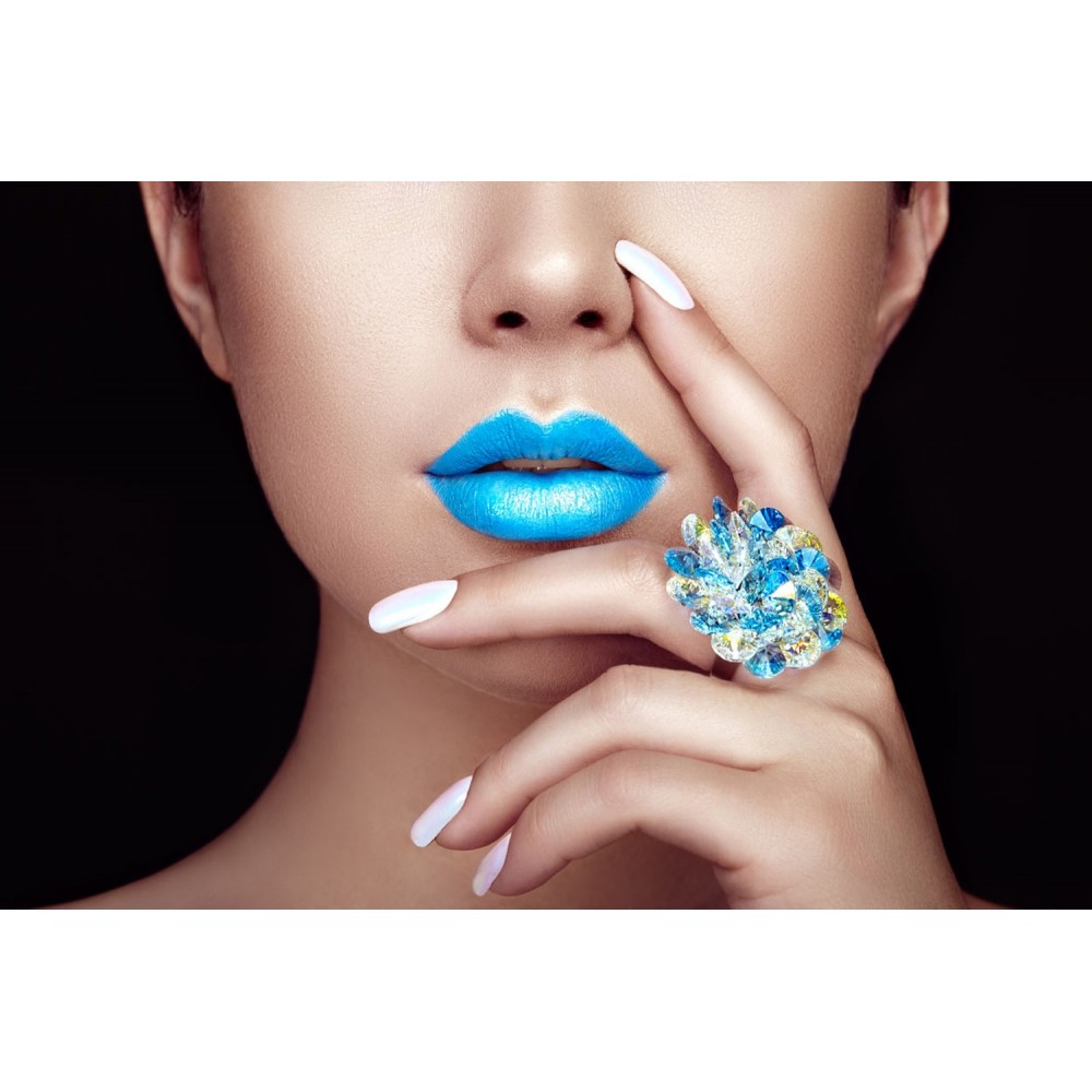 Obraz szklany 120x80 Blue Lips