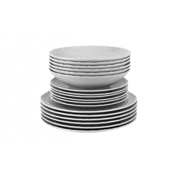 Komplet talerzy 6/18 Sofia Biała
