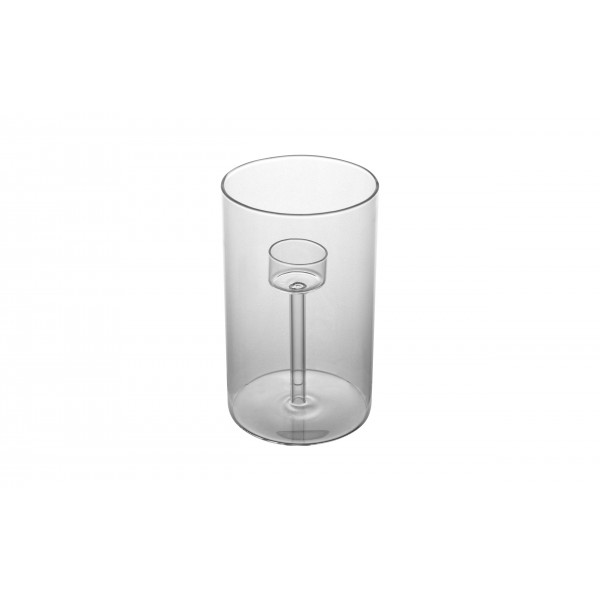 Świecznik szklany dekoracyjny 12 x 20cm