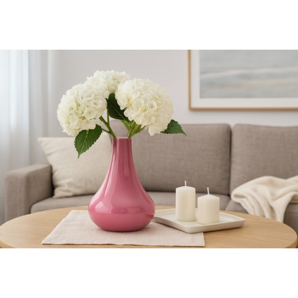 Wazon szklany 25 cm róż Asa Glass