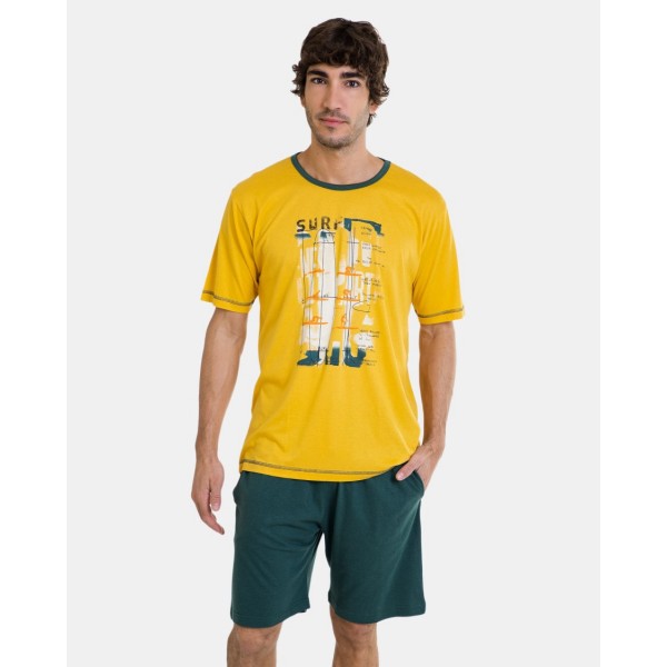 Piżama męska rozm. M P241307 Yellow P66