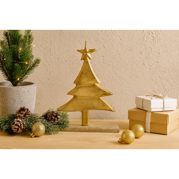Figurka świąteczna Choinka złota 32 cm