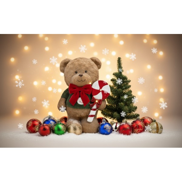 Figurka Miś z Lizakiem LED 36cm RF0529