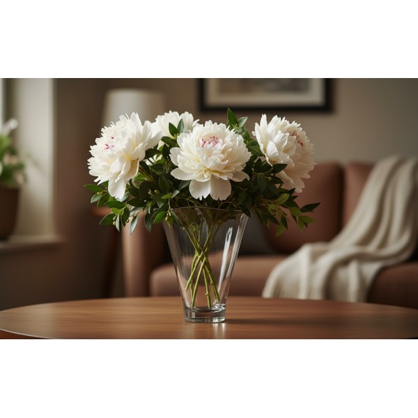 Wazon szklany 34 cm z efektem optyku