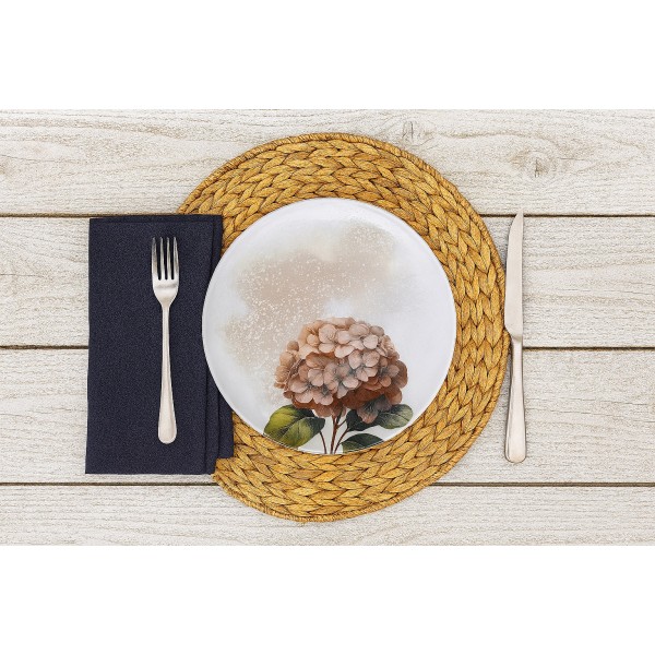 Talerz płytki obiadowy 28,5 cm Hortensja Red 644KJ/9202A