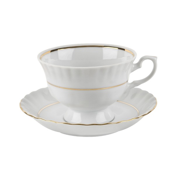 Filiżanka 220ml ze spodkiem Iwona B014 Złota Linia