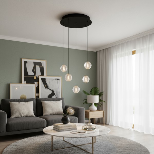 Lampa EDEM 5 ROUND Black