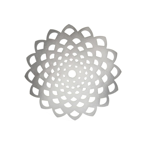 Podkładka na stół ażurowa 38 cm srebrna Glamour