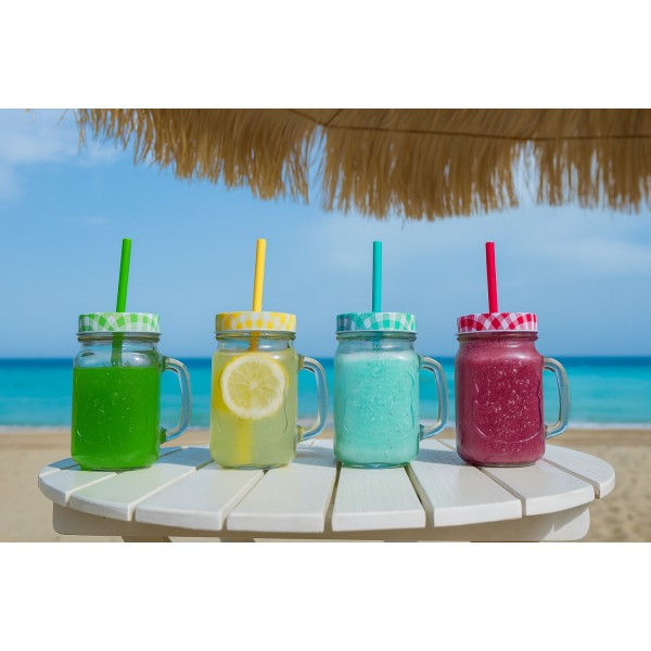 Kubek szklany 450 ml Party mix kolorów