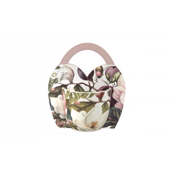 Kubek porcelanowy 460 ml Kwiaty Magnolie w koszyczku