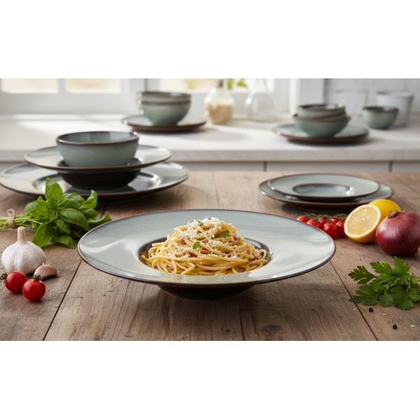 Talerz do pasty 28 cm Ombres Turquoise