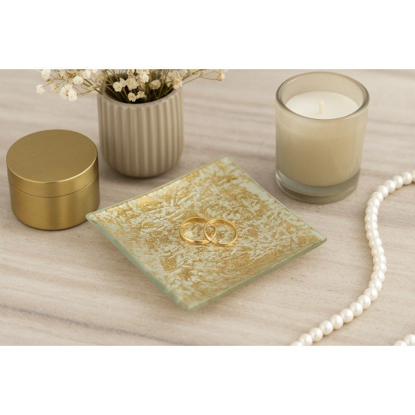 Podstawka szklana złota MK 1030