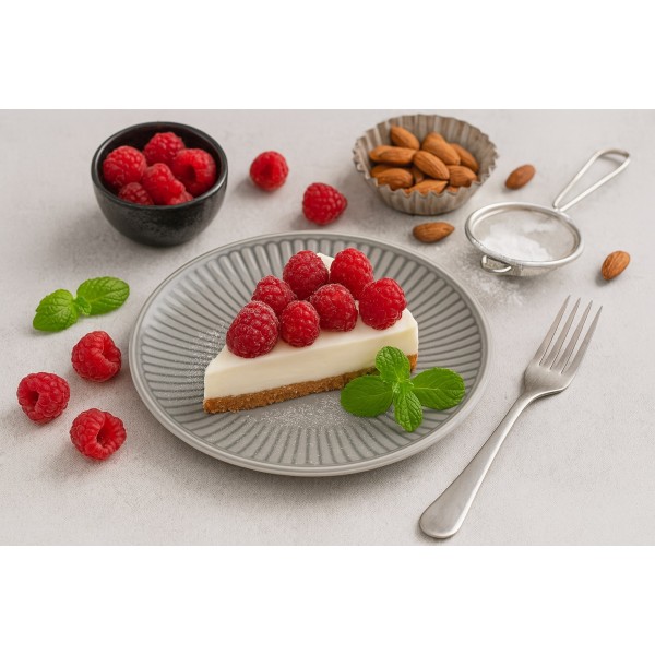 Talerz deserowy 21 cm Dalia Szara