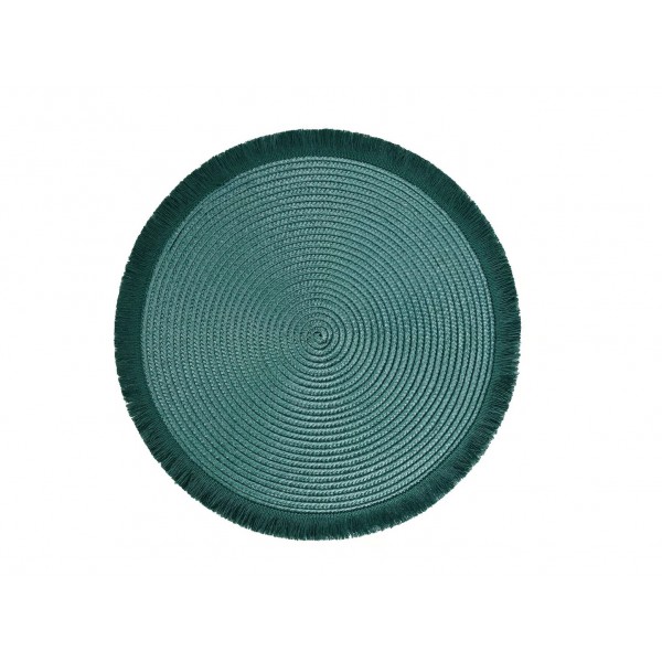 Mata na stół okrągła 38 cm Hawai ciemnozielona