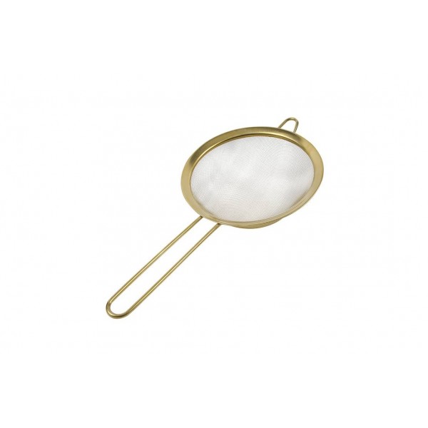 Sitko stalowe 20 cm z rączką złote