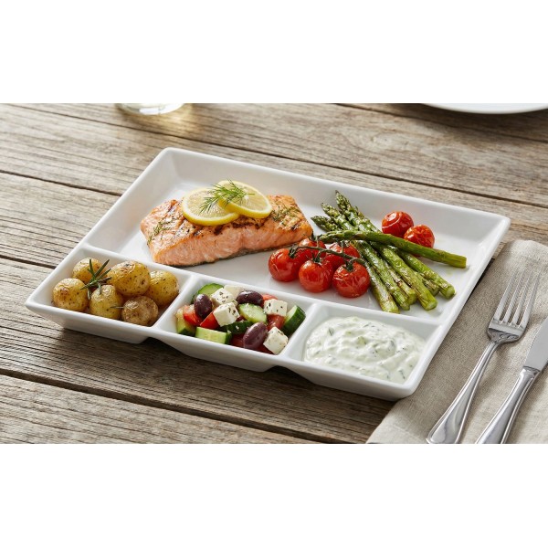 Porcelanowa patera 23x18 cm do foundue