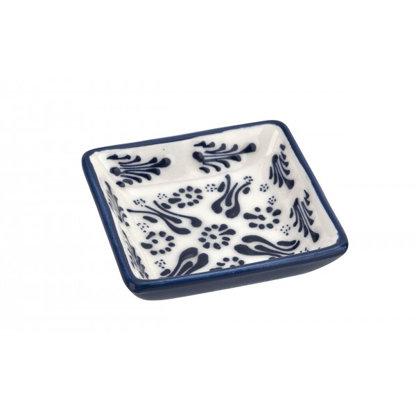 Dip kwadratowy 9 cm ceramiczny Oriental White Blue